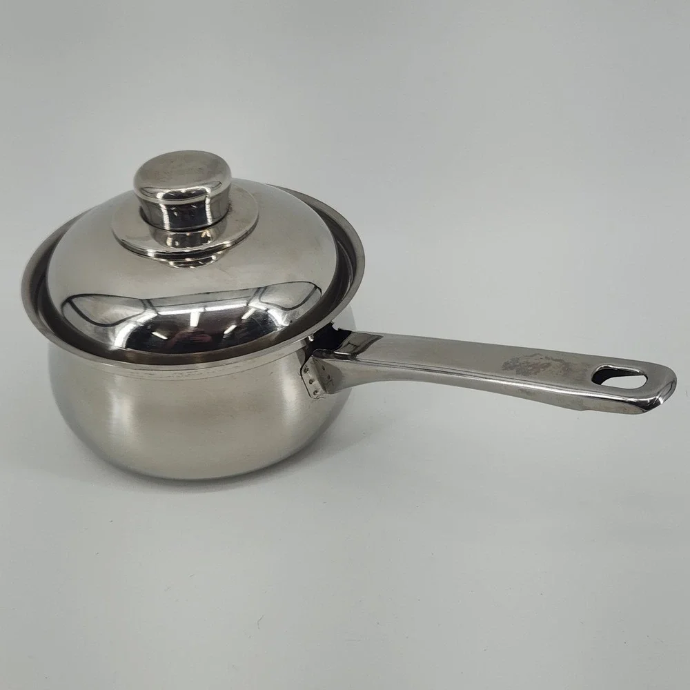 Lynns Stainless Steel Saucepan With Glass Lid 18/10 Approx 1.5 Quart